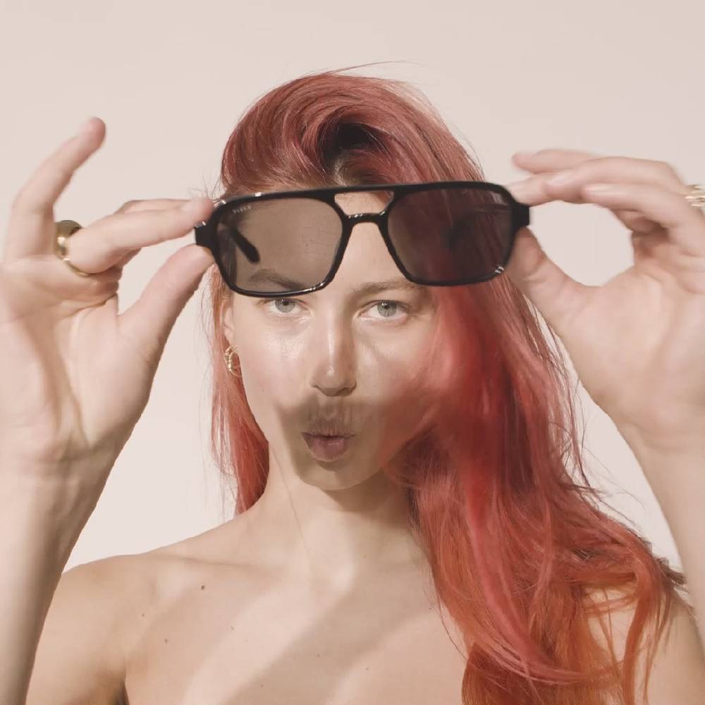 Pilgrim CASS recycelte Sonnenbrille im Retro-Stil schwarz Flash Sale