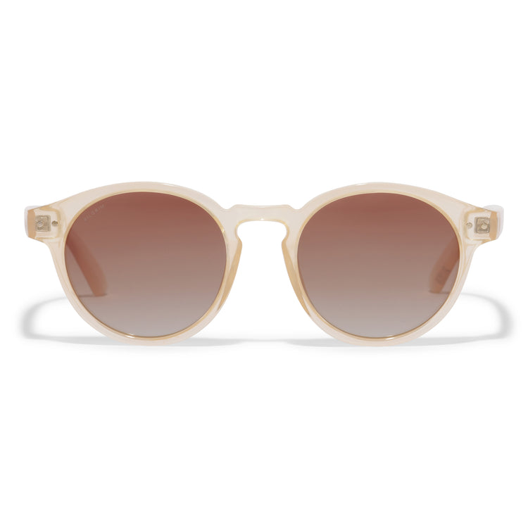 Pilgrim KYRIE klassische runde Sonnenbrille hellbeige Exklusivangebot