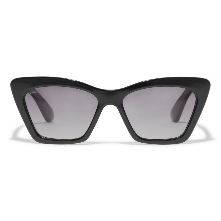 Pilgrim DAKOTA eckige Cat-Eye-Sonnenbrille schwarz Riesige Ersparnisse