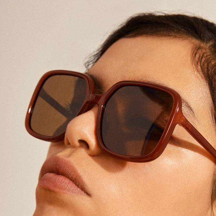 Pilgrim MILAN oversized Retro-Sonnenbrille braun Wochenangebot