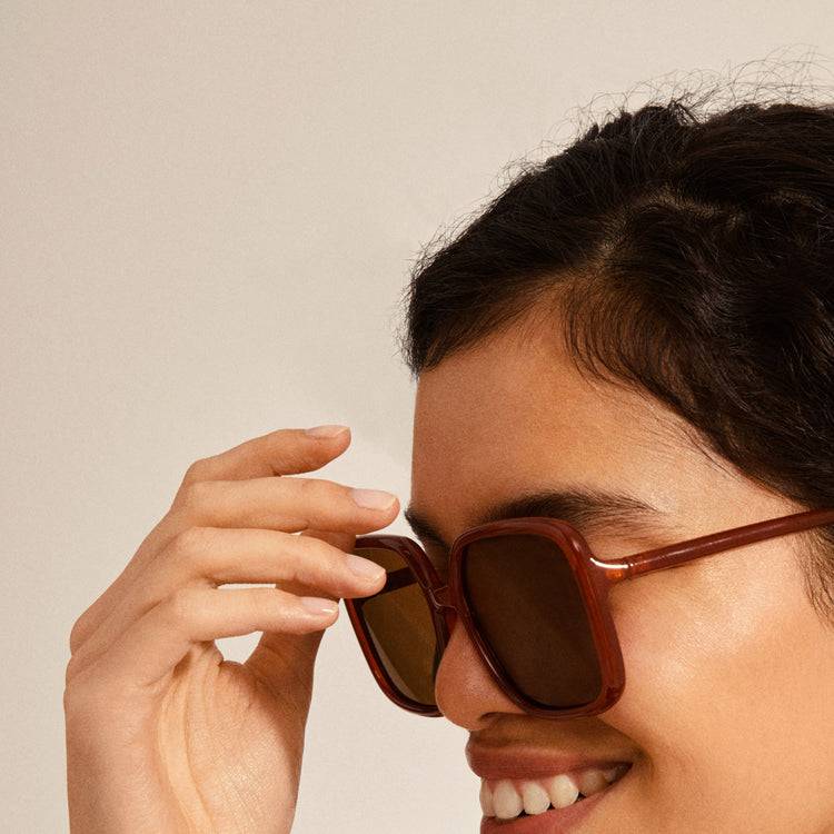 Pilgrim MILAN oversized Retro-Sonnenbrille braun Wochenangebot
