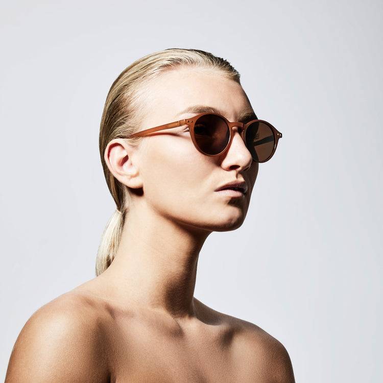 Pilgrim ROXANNE klassische runde Sonnenbrille, braun Bis zu 50% Rabatt