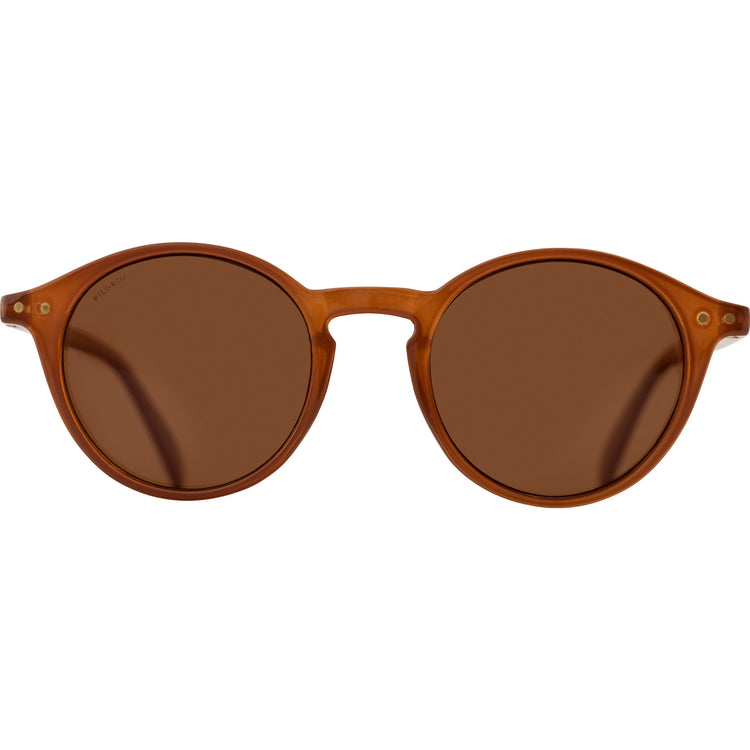 Pilgrim ROXANNE klassische runde Sonnenbrille, braun Bis zu 50% Rabatt