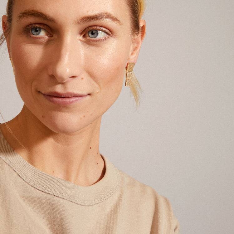 Pilgrim KLAUDIA recycelte Ohrringe vergoldet Clearance-Verkauf