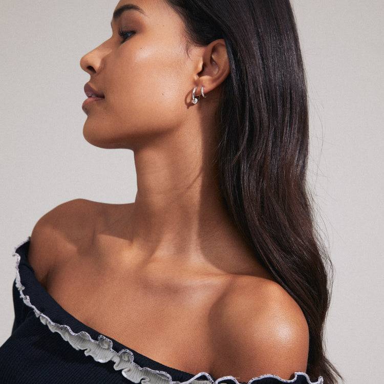 Pilgrim SCOTTIE recycelte Ohrringe 2-in-1-Set versilbert Top Angebot