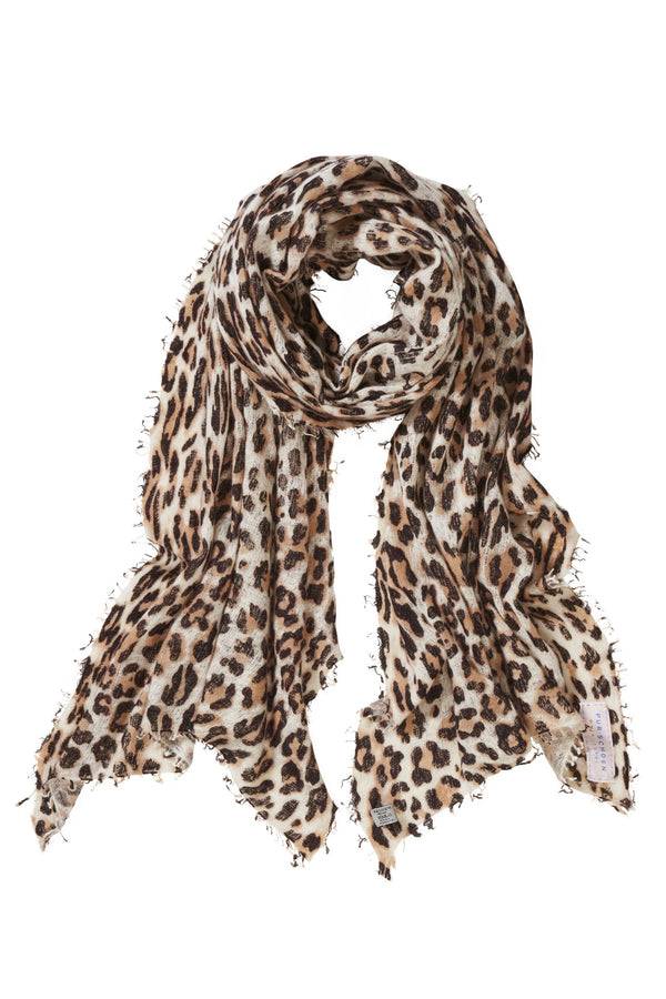 Pur Schoen Schal leo beige-schoko Letzte 3 Tage