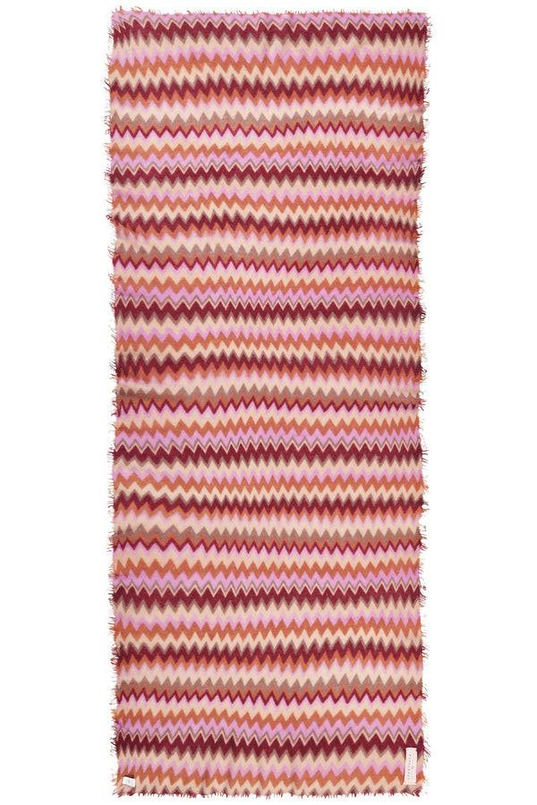 Pur Schoen Schal chevron bordo-camel classic Limitierter Zeitrabatt