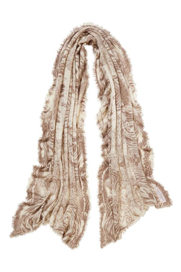 Pur Schoen Schal crazy animal nougat-natural Top Angebot