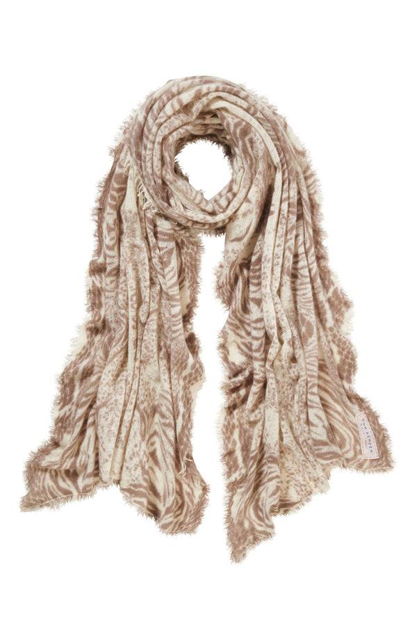 Pur Schoen Schal crazy animal nougat-natural Top Angebot