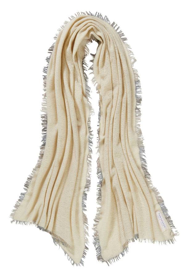 Pur Schoen Schal natural fransen grey Sonderangebote