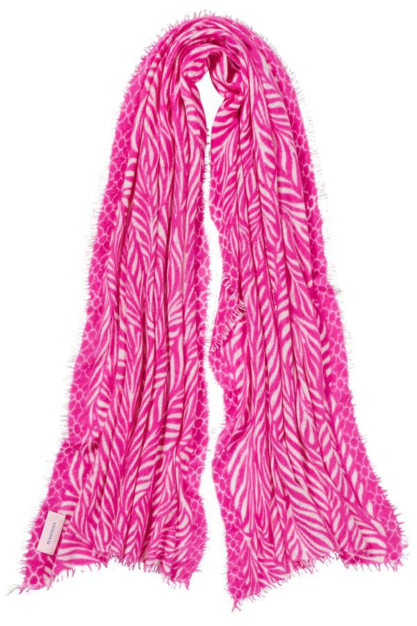 Pur Schoen Schal leafgarden pink-natural Kostenlose Rückgabe