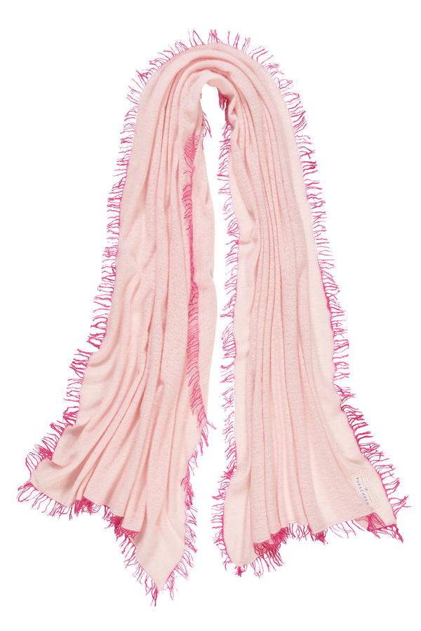 Pur Schoen Schal puder rose fransen pink Nur für heute