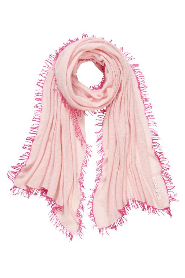 Pur Schoen Schal puder rose fransen pink Nur für heute