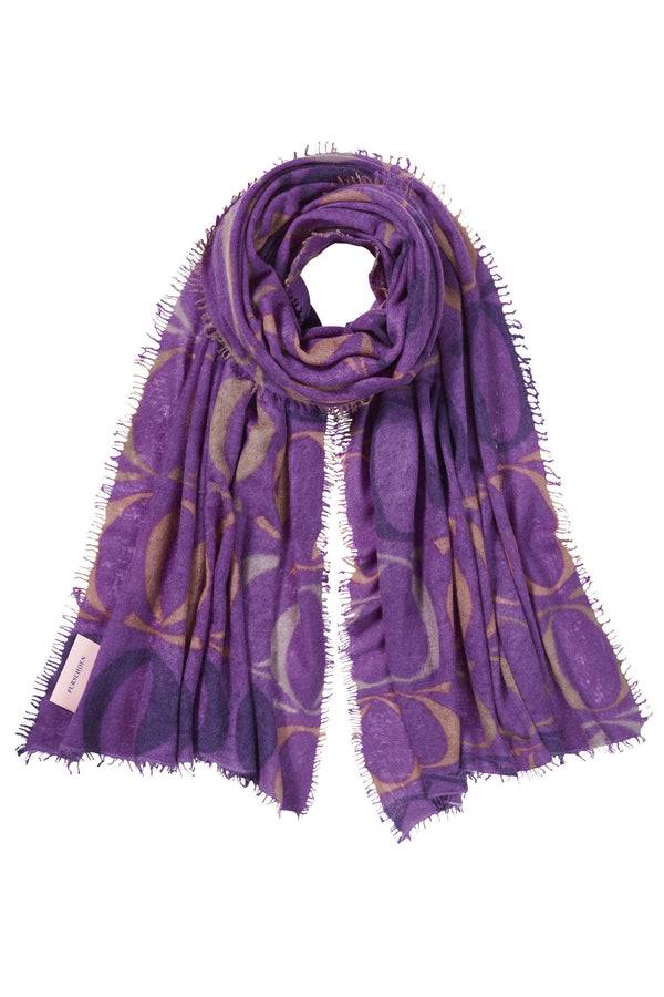 Pur Schoen Schal logo-love bigO violett Outlet