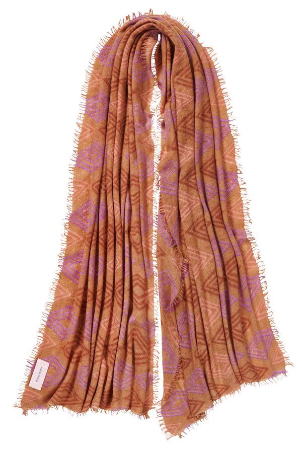 Pur Schoen Schal crystal diamond camel Schlussverkauf