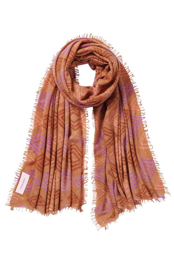 Pur Schoen Schal crystal diamond camel Schlussverkauf