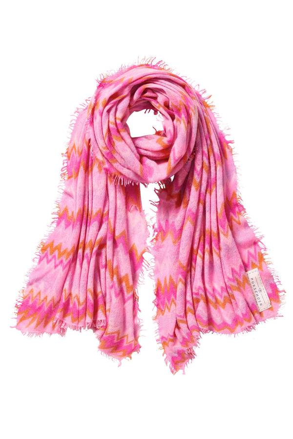 Pur Schoen Schal chevron flamingo-rose Limitierter Zeitrabatt