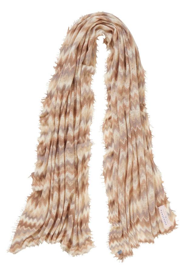 Pur Schoen Schal chevron camel classic-puder Fabrik Onlineshop