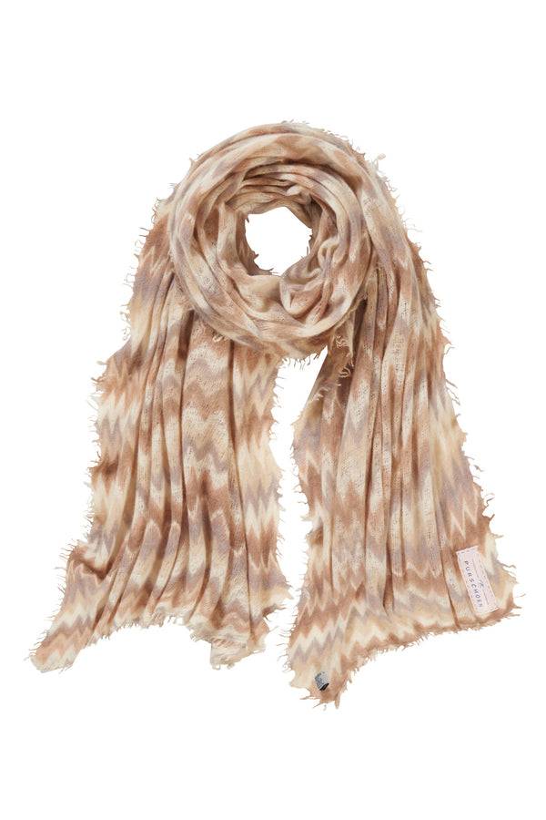Pur Schoen Schal chevron camel classic-puder Fabrik Onlineshop