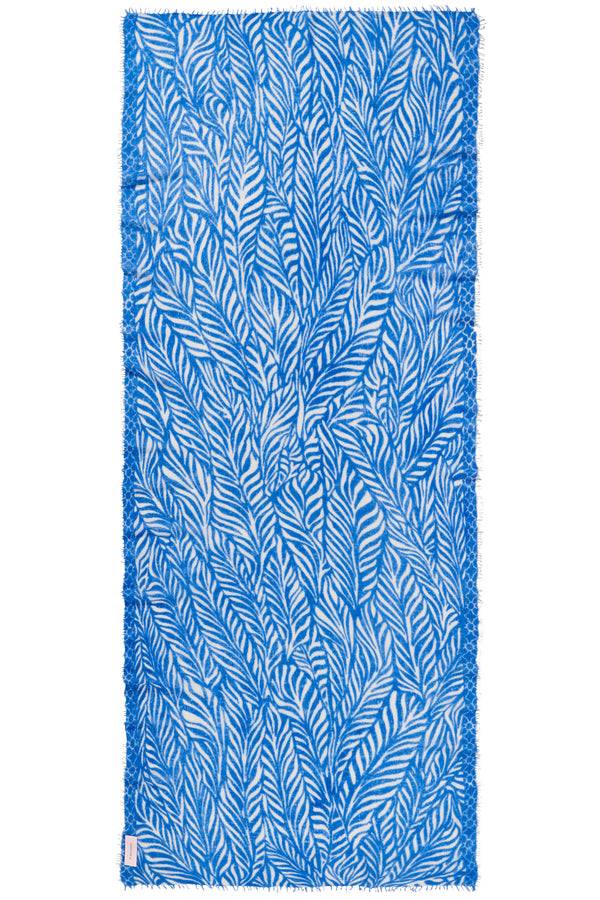 Pur Schoen Schal leafgarden sky blue-natural Saisonschlussverkauf