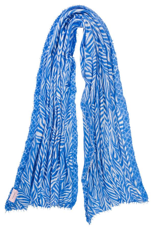 Pur Schoen Schal leafgarden sky blue-natural Saisonschlussverkauf