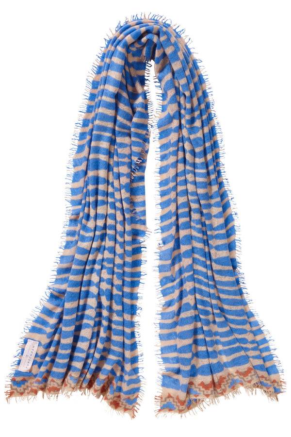 Pur Schoen Schal habbat sky blue-sand Vatertagsangebot