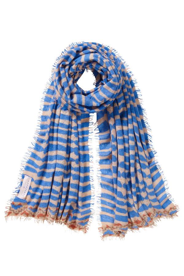 Pur Schoen Schal habbat sky blue-sand Vatertagsangebot
