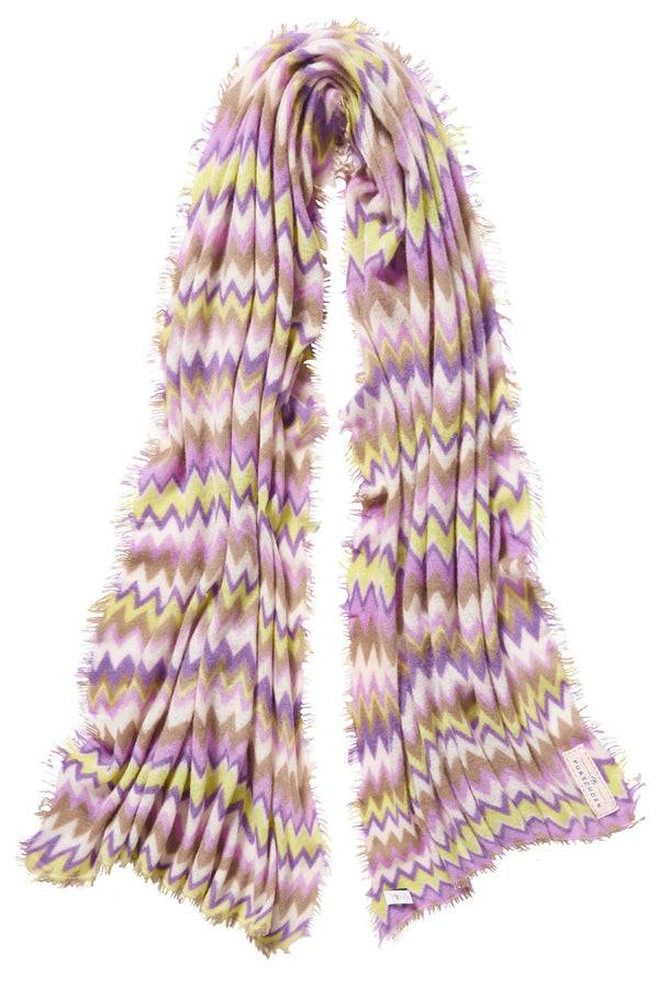 Pur Schoen Schal chevron flieder-neon gelb Zeitlich begrenztes Angebot