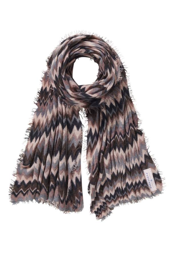 Pur Schoen Schal chevron black coffee Exklusive Angebote