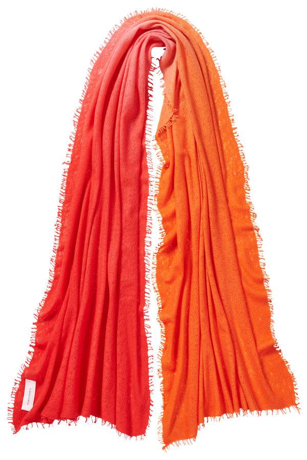 Pur Schoen Schal ombre chili red-sanddorn Letzte 3 Tage