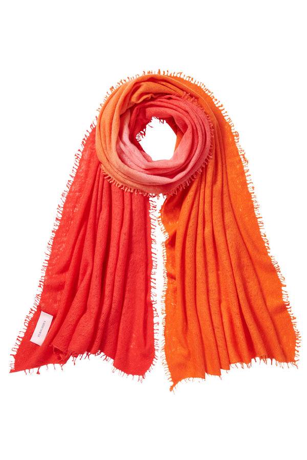 Pur Schoen Schal ombre chili red-sanddorn Letzte 3 Tage