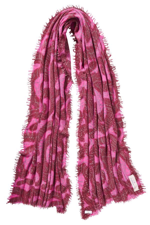 Pur Schoen Schal sprinkle bordo-pink Fabrikpreis