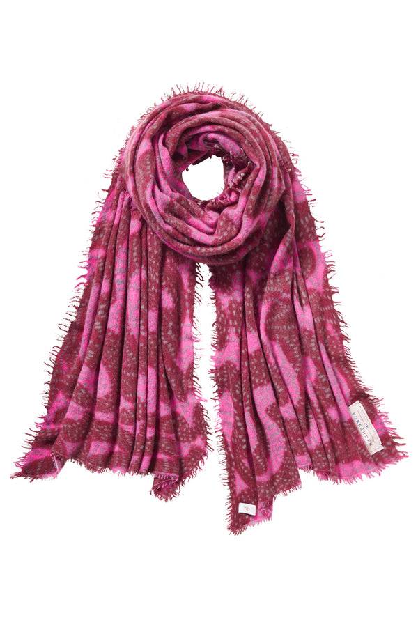 Pur Schoen Schal sprinkle bordo-pink Fabrikpreis