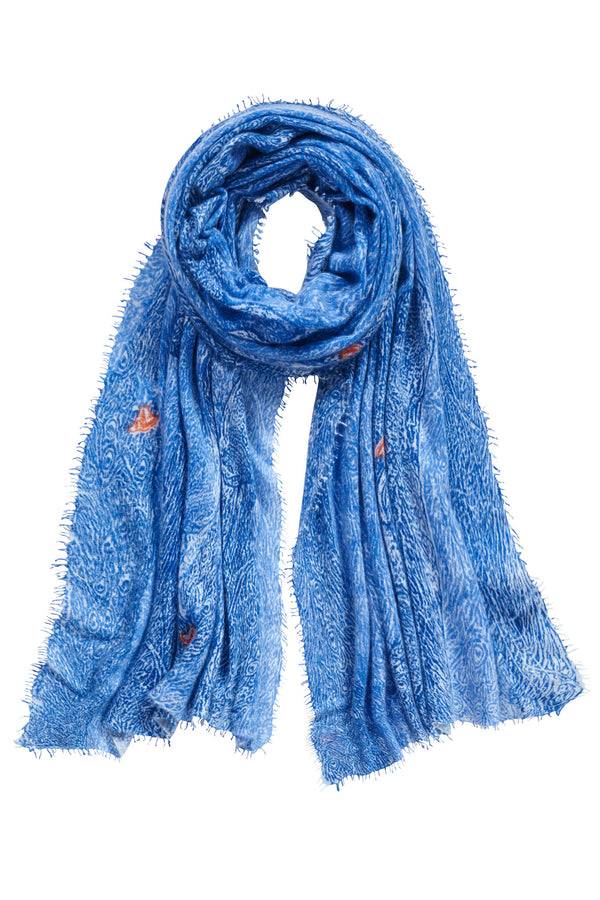 Pur Schoen Schal peacock blau Neueste Mode