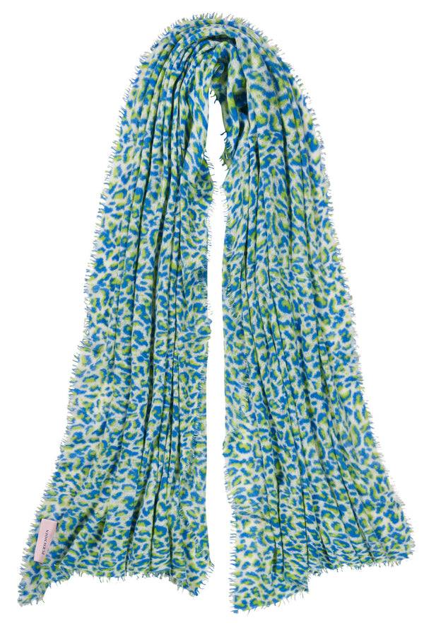 Pur Schoen Schal leo sky blue-neon grün Sonderangebot der Fabrik