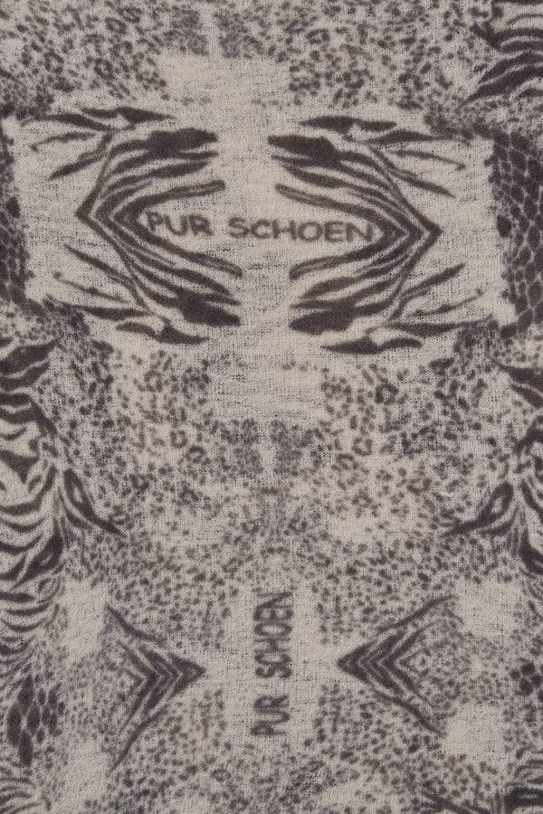 Pur Schoen Schal crazy animal stone grey-stone II Fabrikverkauf