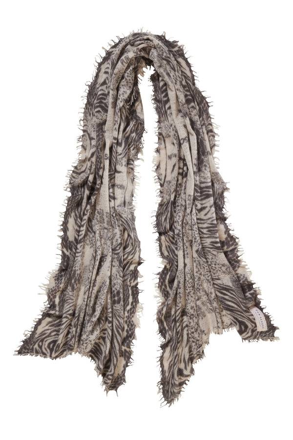 Pur Schoen Schal crazy animal stone grey-stone II Fabrikverkauf
