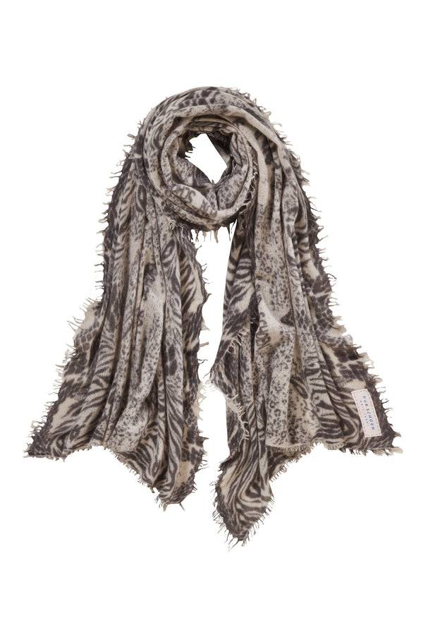 Pur Schoen Schal crazy animal stone grey-stone II Fabrikverkauf