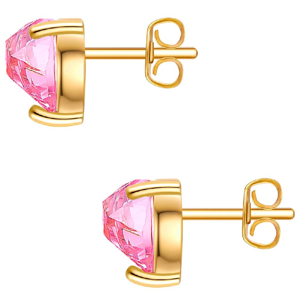 Rafaela Donata Ohrstecker Sterling Silber gelbgold Zirkonia rosa Neueste Stile