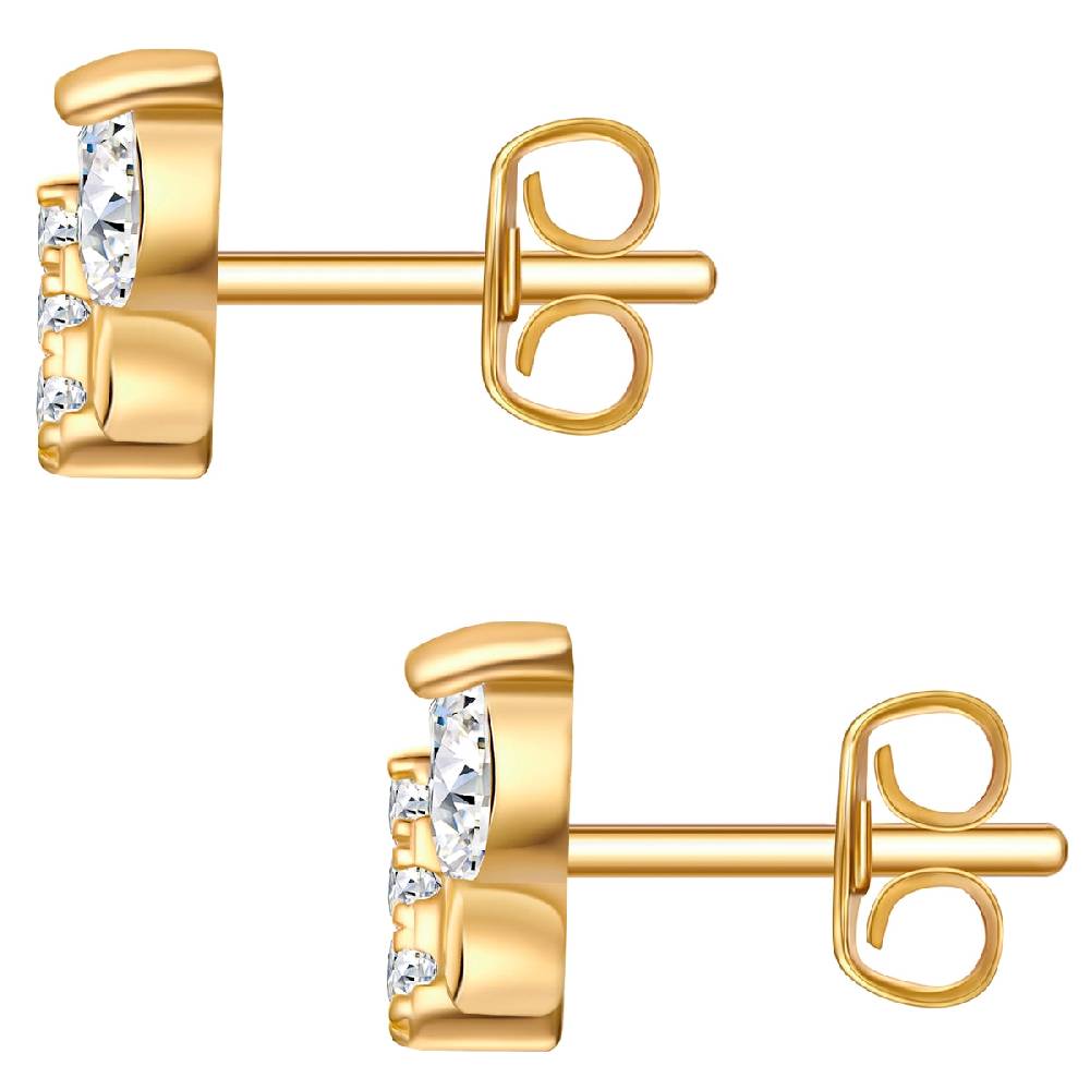 Rafaela Donata Ohrstecker Sterling Silber gelbgold Zirkonia weiß 50% Rabatt mit kostenlosem Versand