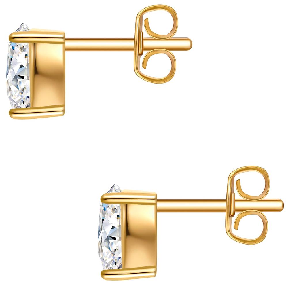 Rafaela Donata Ohrstecker Sterling Silber gelbgold Zirkonia weiß Fabrikladen