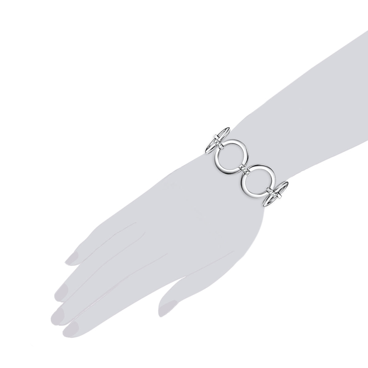 Rafaela Donata Armband verziert mit Kristallen von Swarovski® weiß Günstiger Verkauf