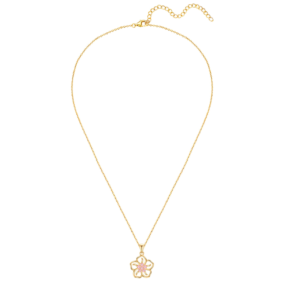 Rafaela Donata Kette mit Anhänger Sterling Silber gelbgold Zirkonia rosa Neueste Mode