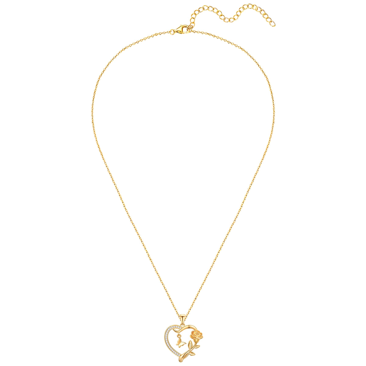 Rafaela Donata Kette mit Anhänger Sterling Silber gelbgold Zirkonia weiß Zeitlich begrenztes Angebot