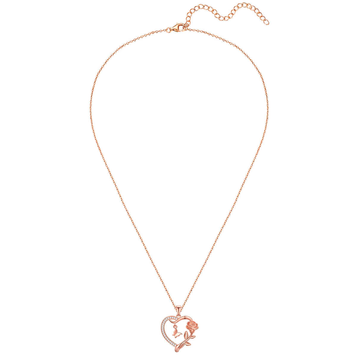 Rafaela Donata Kette mit Anhänger Sterling Silber roségold Zirkonia weiß Exklusive Angebote