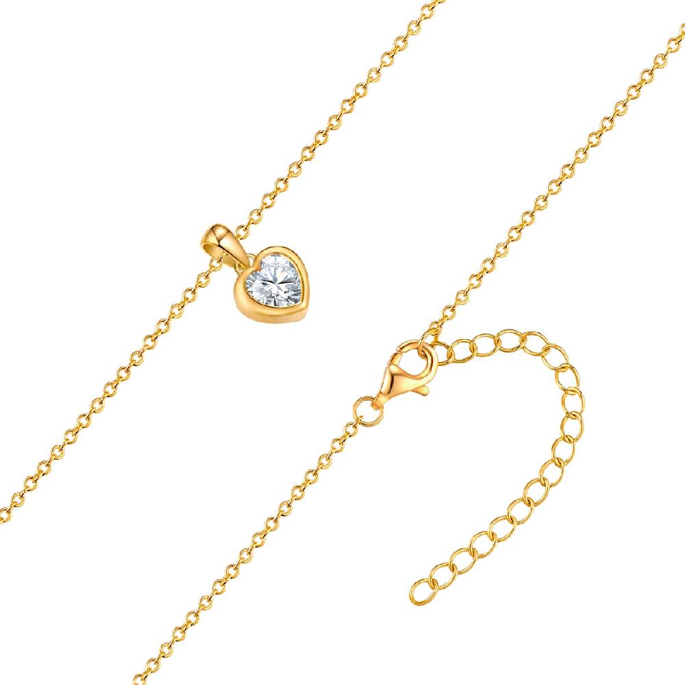 Rafaela Donata Kette mit Anhänger Sterling Silber gelbgold Zirkonia weiß Kauf eins, bekomm eins gratis