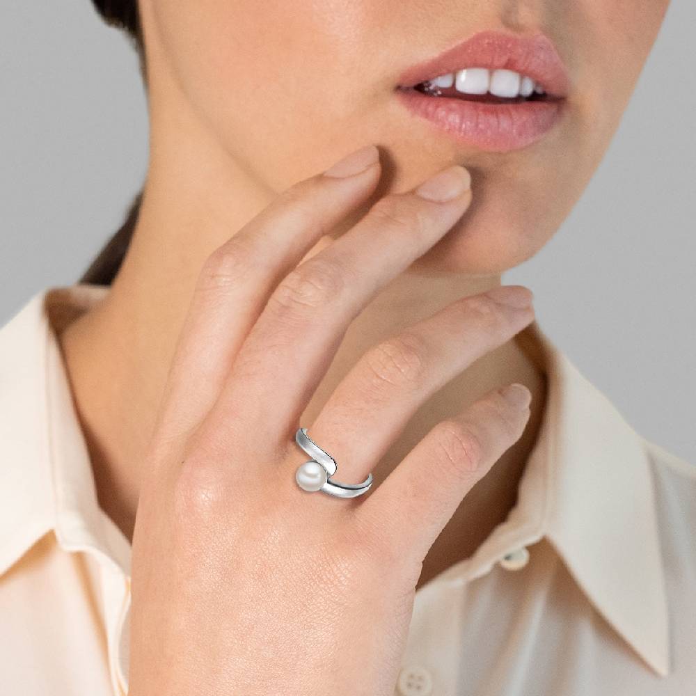 Rafaela Donata Ring Sterling Silber Süßwasser-Zuchtperle weiß Kostenloser Versand international