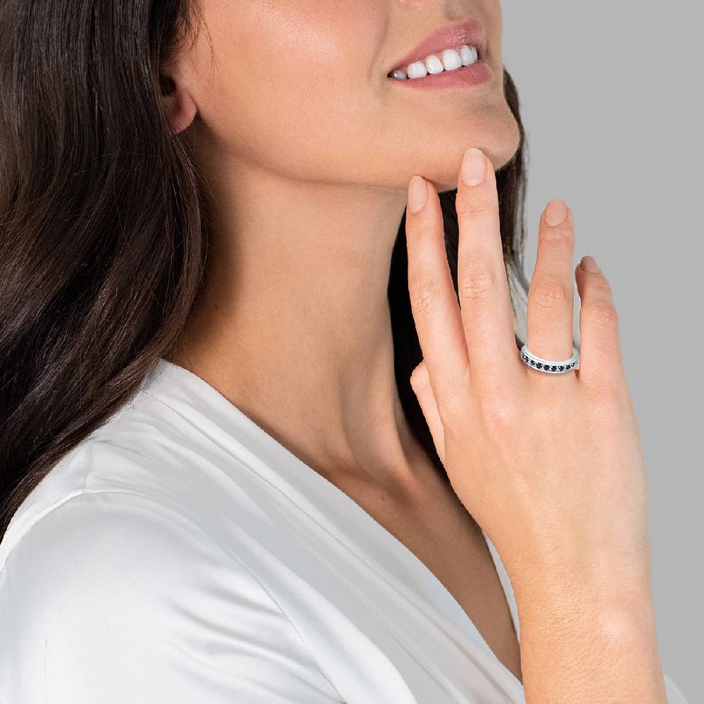 Rafaela Donata Ring Sterling Silber Zirkonia schwarz im Angebot