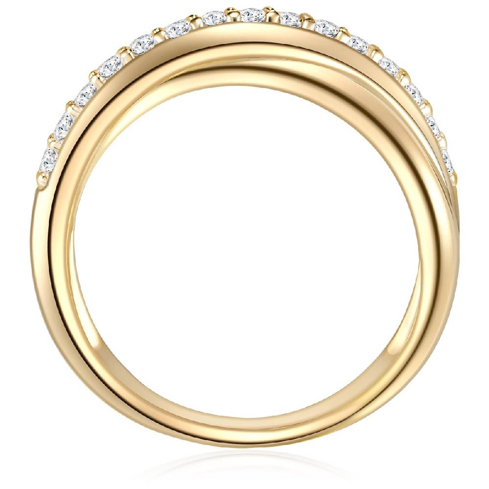 Rafaela Donata Ring Sterling Silber gelbgold Zirkonia weiß Günstiger Verkauf