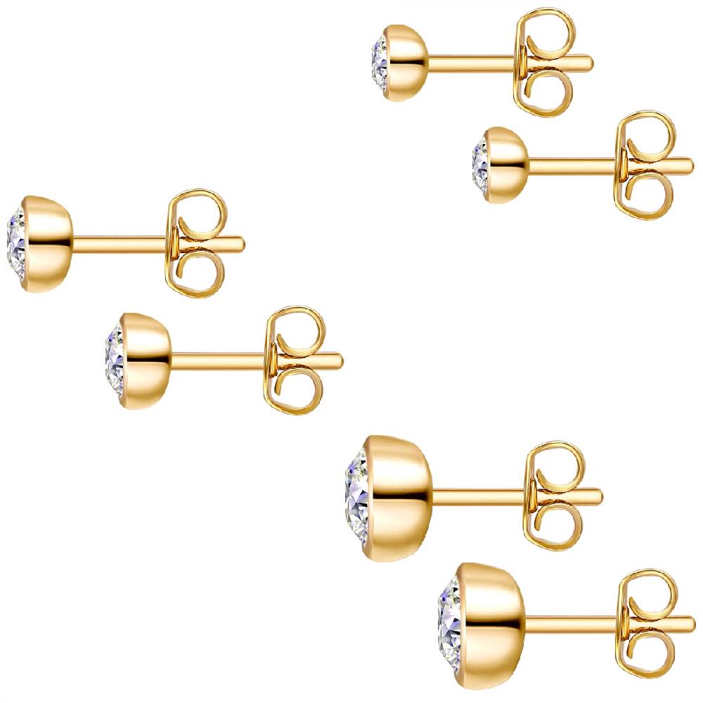 Rafaela Donata 3er Set Ohrstecker Sterling Silber verziert mit Kristallen von Swarovski® weiß Blitzverkäufe